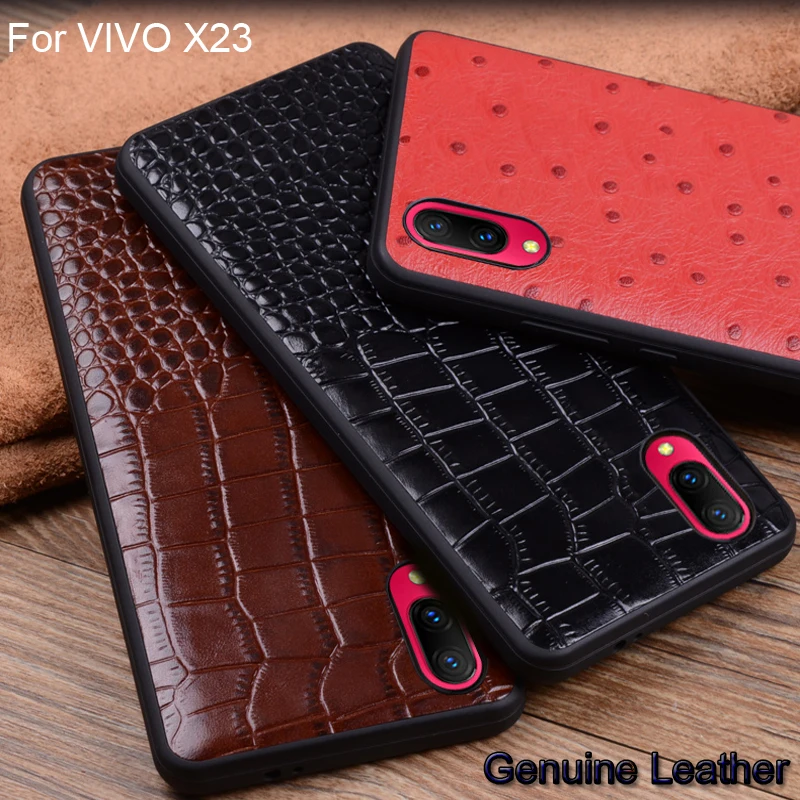 Настоящий Кожаный Чехол для мобильного телефона VIVO X23 с крокодиловым узором