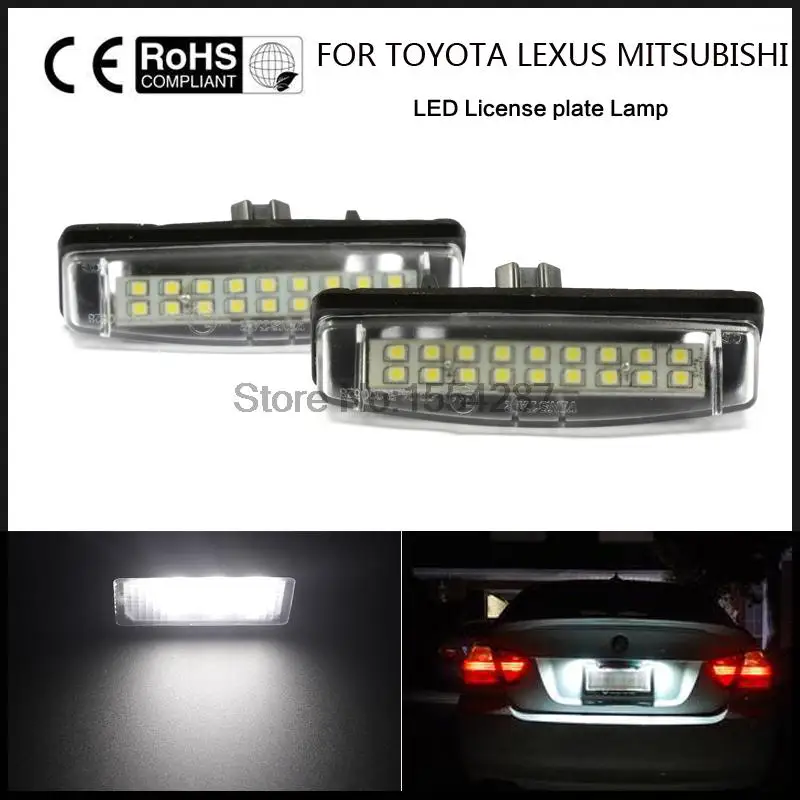 2 шт. светодиодный светильник номерного знака для Toyota Camry AURION 07 Avensis Verso PRIUS Previa ACR50