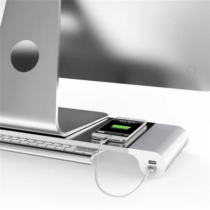 Алюминиевый настольный органайзер для монитора ноутбука пк с 4 портами USB 40JUN27|Кронштейны мониторов| |