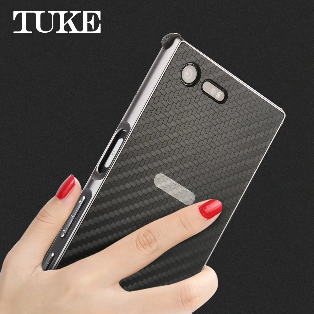 Чехол TUKE для sony X Compact, алюминиевая металлическая рамка для sony Xperia X Compact F5321, Жесткий Чехол из углеродного волокна для sony Compact X