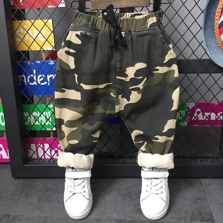 

2018 spring new boy camouflage casual pants children kids jeans wild denim pants trousers