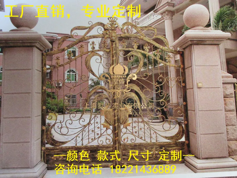 

custom made wrought iron gates designs whole sale wrought iron gates metal gates steel gates hc-g13