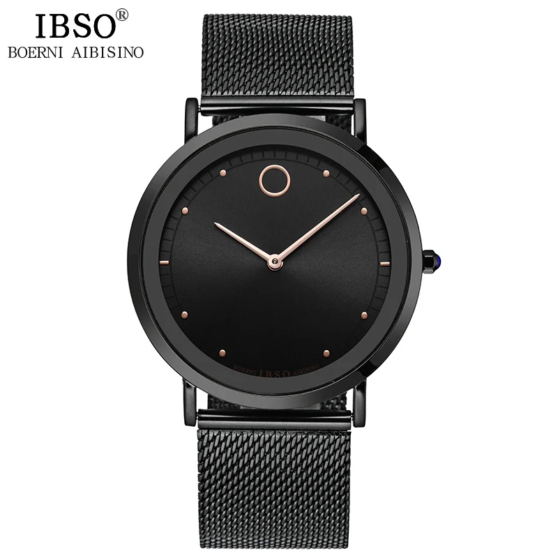 Часы IBSO мужские топовые брендовые Роскошные 7 6 мм ультратонкие кварцевые