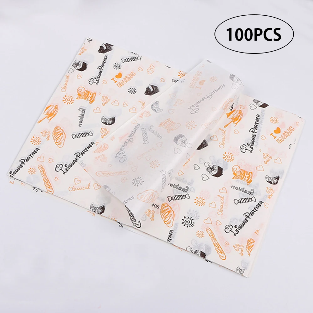 100 шт./компл. креативная Золотая Любовь оберточная бумага для бутербродов