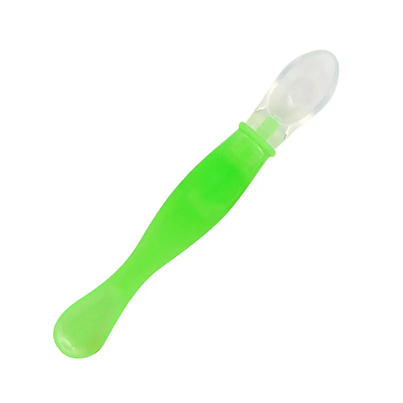 

Baby Double Head Spoon Temperature Sensing Heat Warning Silicone Feeding Infant Toddler Early training BPA FREE Pacifier