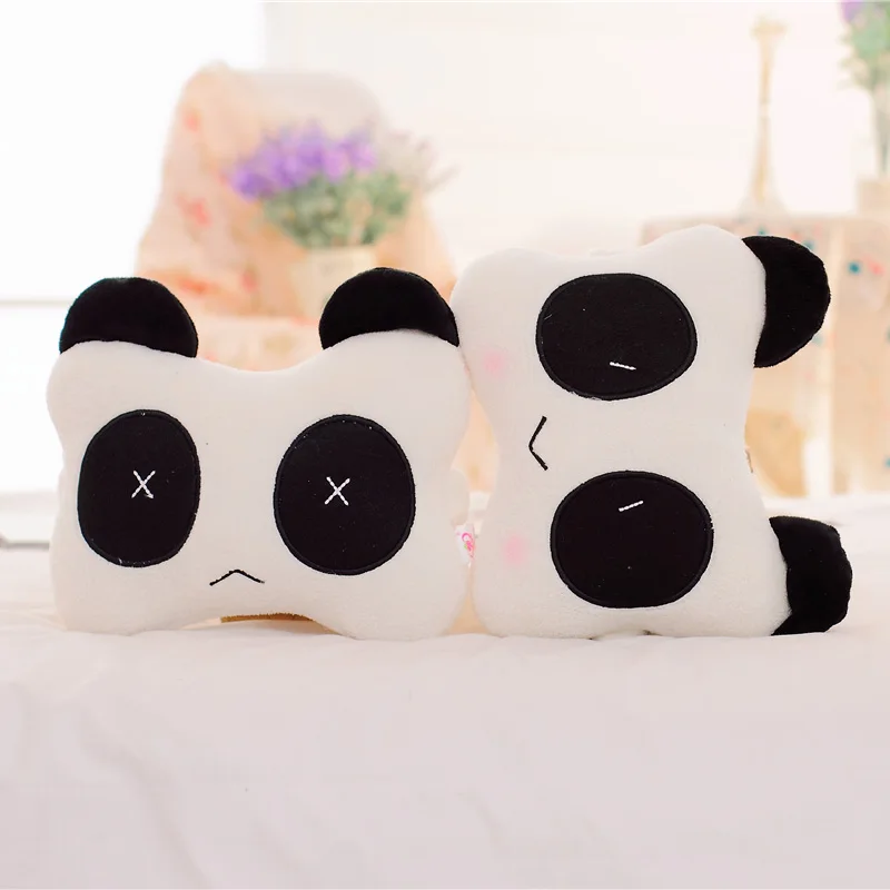2017 New 2 Pcs Panda Car headrest Neck Soft Pillow Plush Toy Cute Cartoon Comfortable Lovely Animal Pattern Seat Cover | Игрушки и хобби