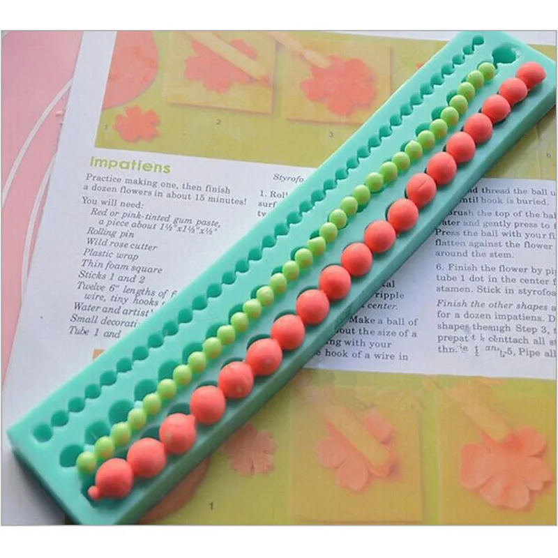 3D круглый Бусины Форма силиконовые формы Печенье Кондитерские изделия шоколад