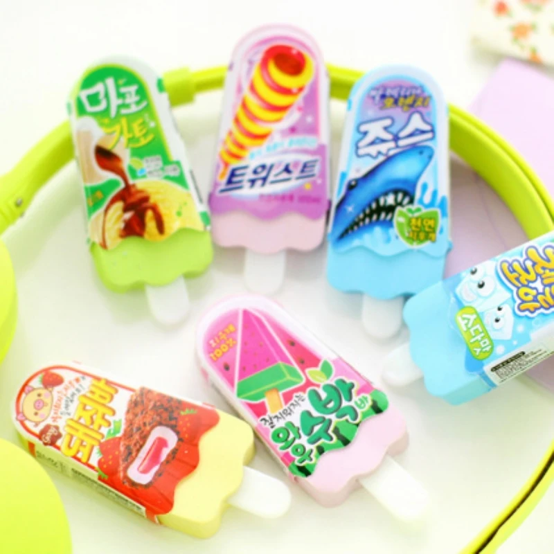 Милые Мороженое Резина Карандаш Ластик формы ластики для детей каучуков