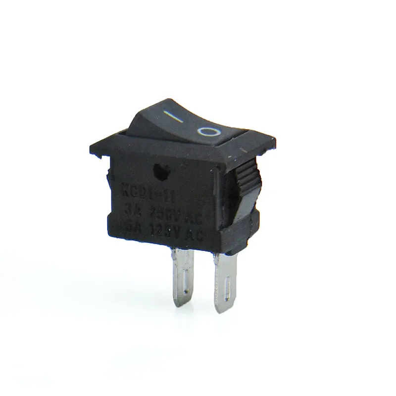 15mmx10mm 10 шт./партия KCD1 2 Pin 250V 3A лодочный переключатель 21*15 15*10 оснастка SPST ON OFF кулисный переключатель положения - Цвет: 15mmx10mm