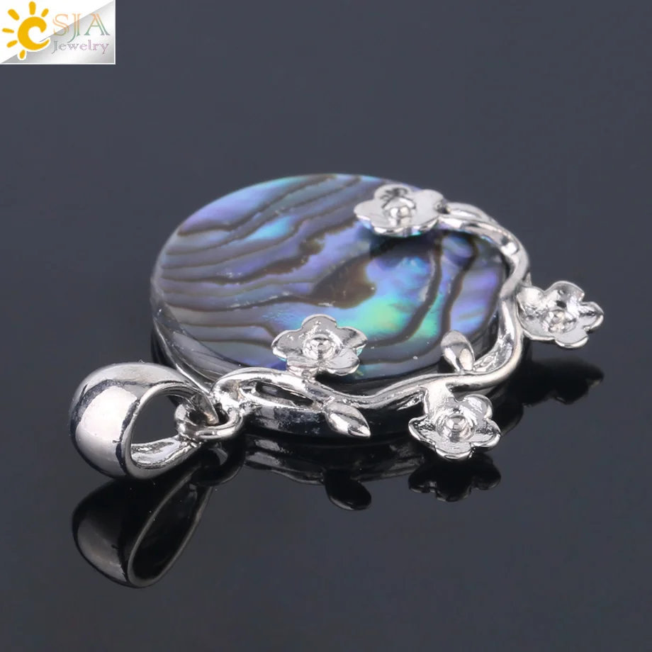 Натуральный кулон в виде раковины абалона CSJA круглые маленькие красочные