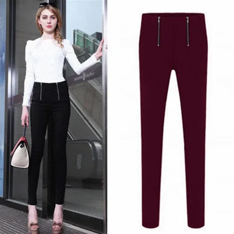 Европейский стиль известный бренд ретро карандаш двойной карман на молнии узкие