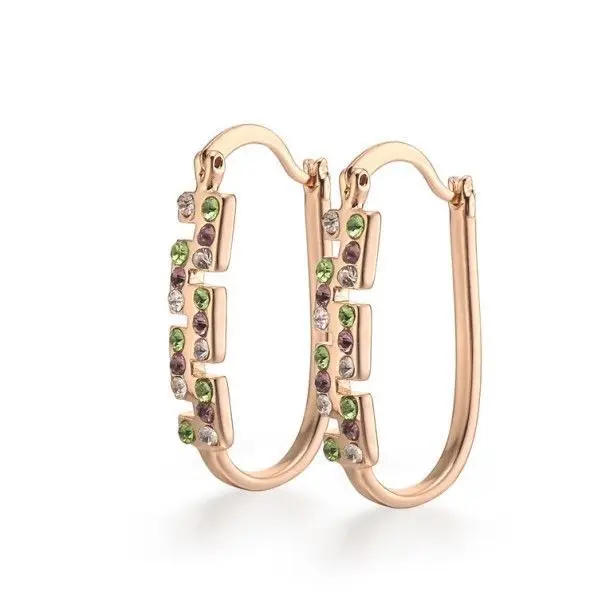 Wholesale fashion Valentine Gift 18K CC Gold Plated Rhinestone Crystal women Jewelry Stud Earrings CCE011 | Украшения и