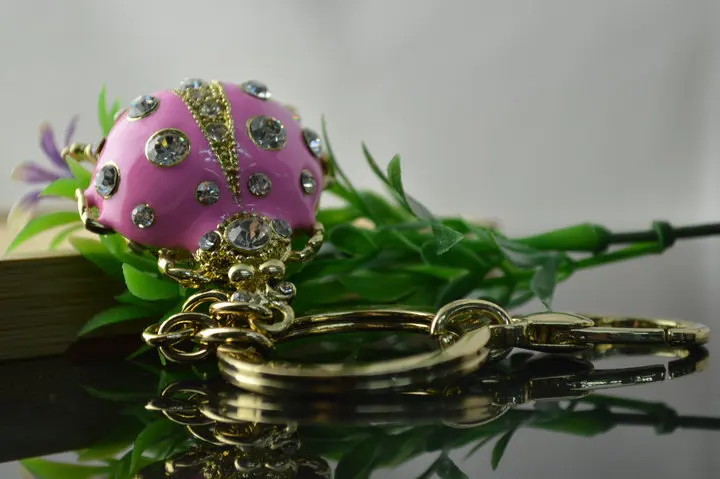 3 Colors South Korea Lovely Beetle Keyring Fashion Ladybird Key Chain Bag Decorations For Women Jewelry | Украшения и аксессуары