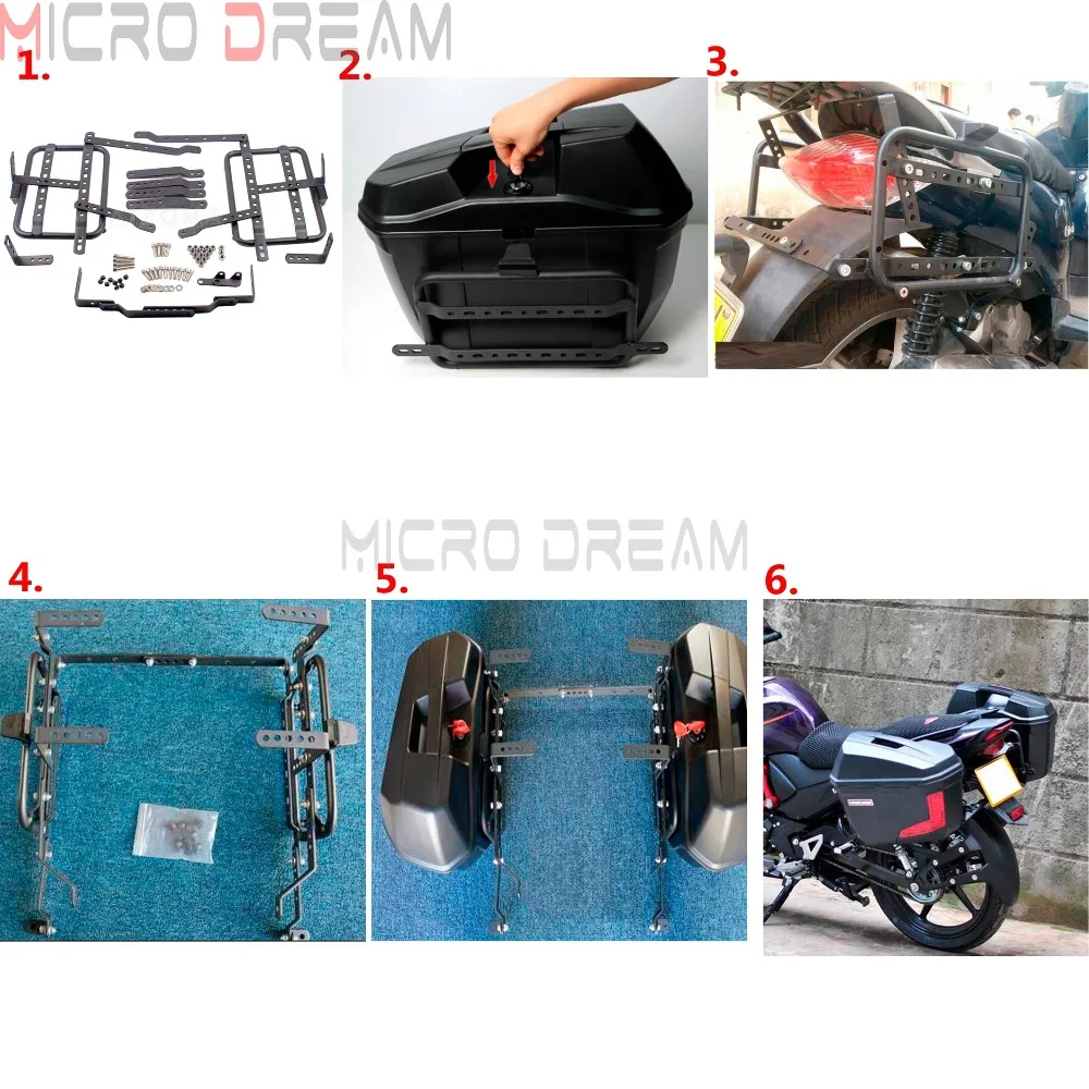 Белые мотоциклетные сумки жесткие 23 л пара чемоданов багажные боковые чехлы с