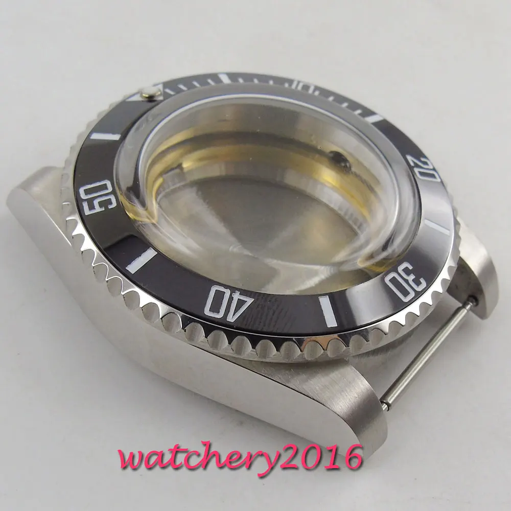 New 40mm stainless steel case hardened mineral glass fit 2836 Miyota 82 series movement Watch Case | Наручные часы
