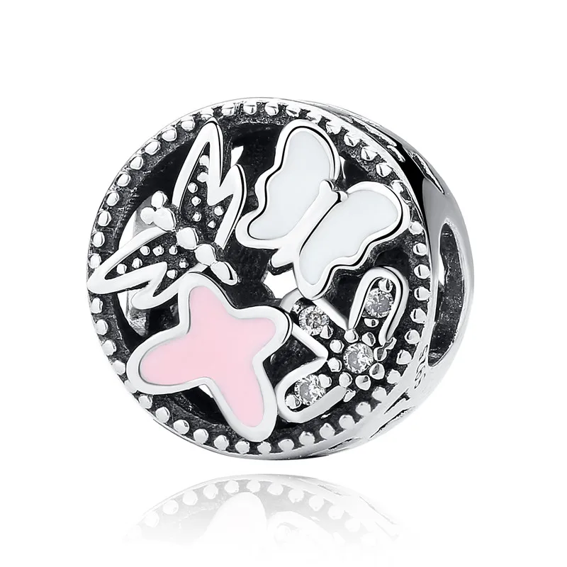 AliExpress, 925 пробы, серебряные поэтические цветущие бусины, подходят к оригинальному браслету, Аутентичные Роскошные DIY ювелирные изделия, подарок - Цвет: S291
