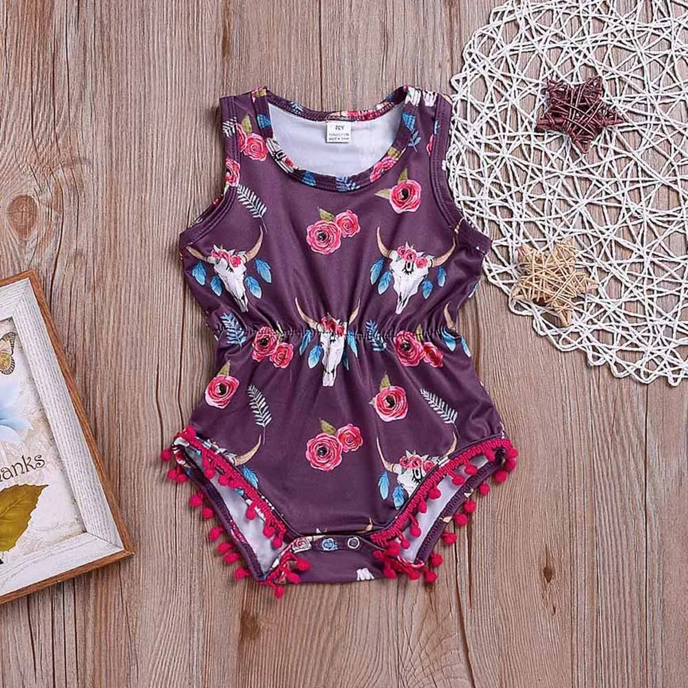 2019 модная летняя одежда для детей комплект новорожденных детский GirlsFloral детская