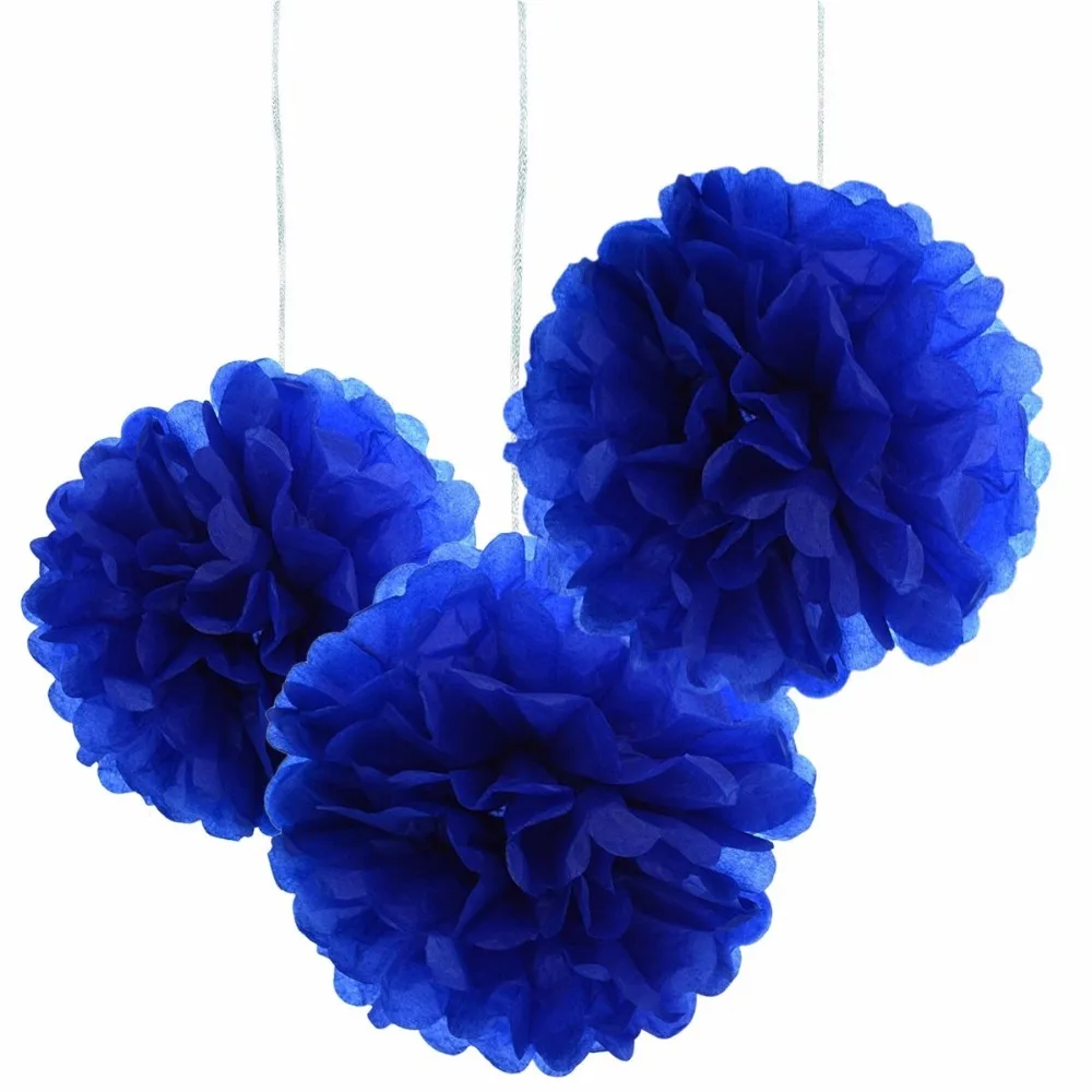 10 шт./лот темно синие тканевые помпоны сделай сам бумажные цветы единорог