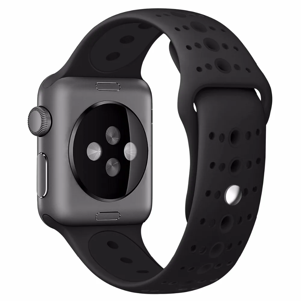 Ремешки для Apple Watch 38/40 мм 42/44 мягкий силиконовый сменный Браслет iWatch Series