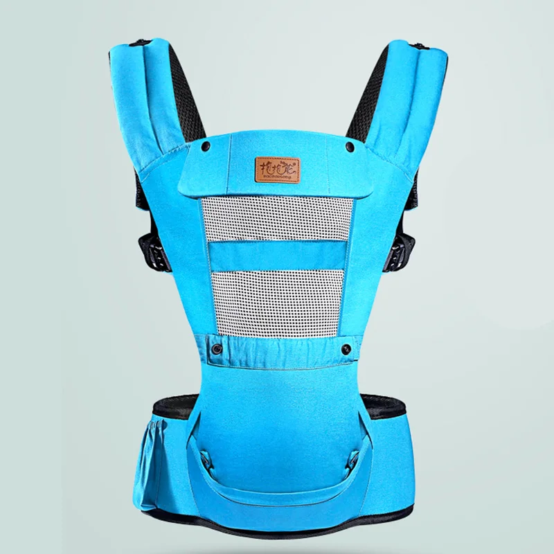 blue-Breathable Honeylulu переноска-кенгуру с регулируемым шаговым швом; всесезонный слинг для новорожденных; кенгуру для малышей; Хипсит; кенгуру - Цвет: blue-Breathable