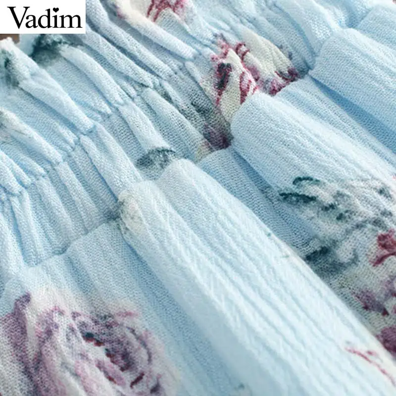 Vadim Женская стильная Цветочная мини-юбка с принтом женский эластичной талией