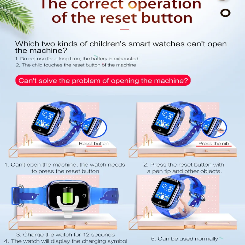 Детские умные часы gps Smartwatch IP67 водонепроницаемые умные часы дети анти-потеря Детские умные часы время Дети gps часы трекер