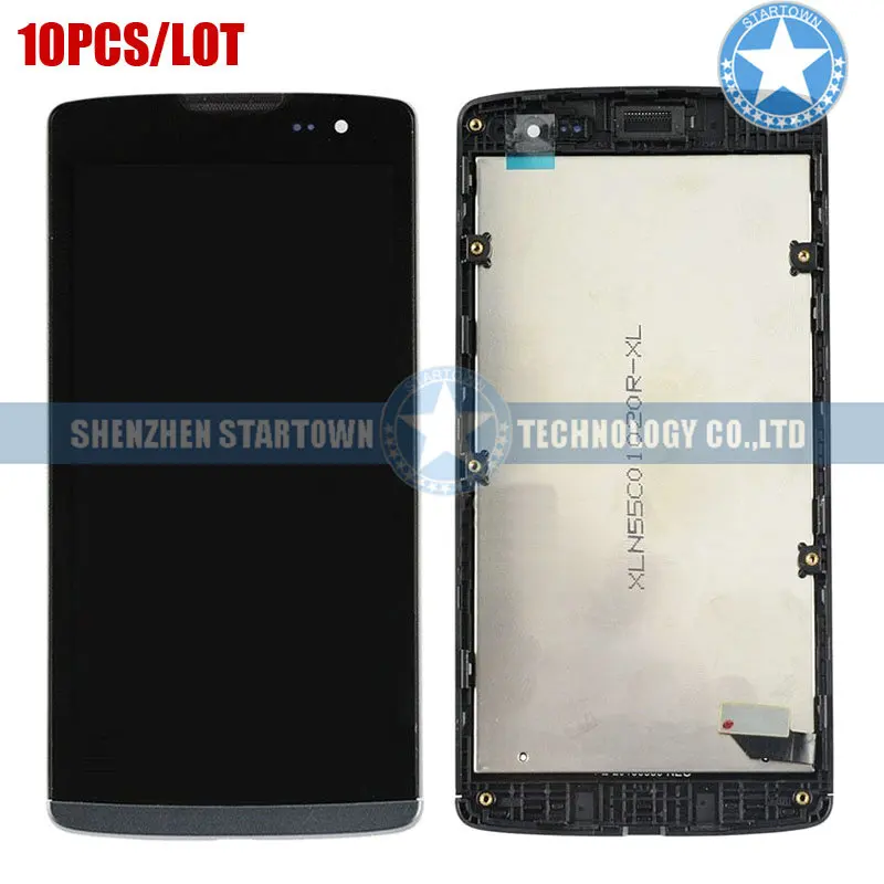 10 шт./лот черный ЖК дисплей дигитайзер сенсорный экран сборка + рамка для Lg Leon H340