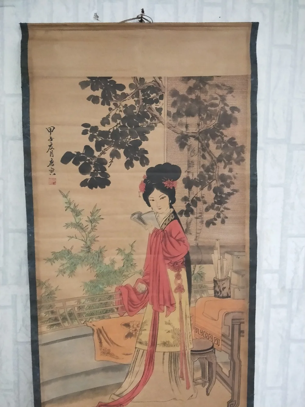 Новые антиквариат каллиграфия Картины гостиной украшения известного Тан Ю.