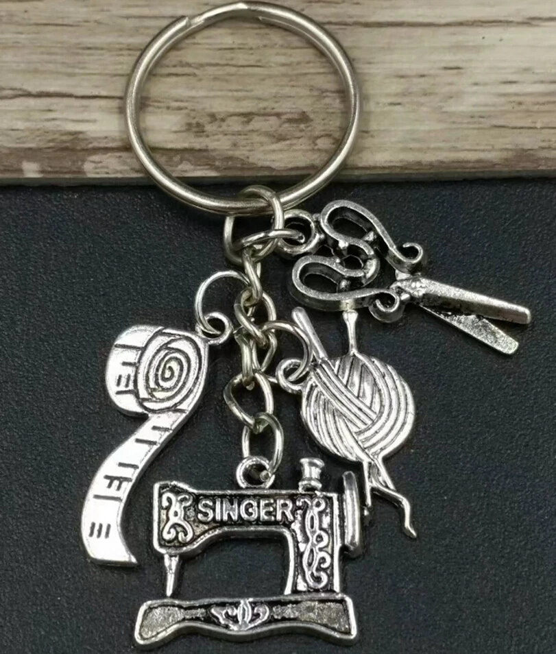 Набор брелоков из сплава для женщин комплект 10 предметов шитья и вязания |