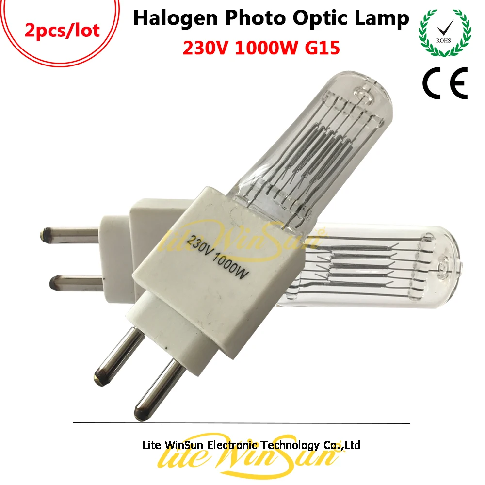 Litewinsune 230 В 1000 Вт G15 цоколь галогенная фотооптическая лампа источник Fresnel Spot проект