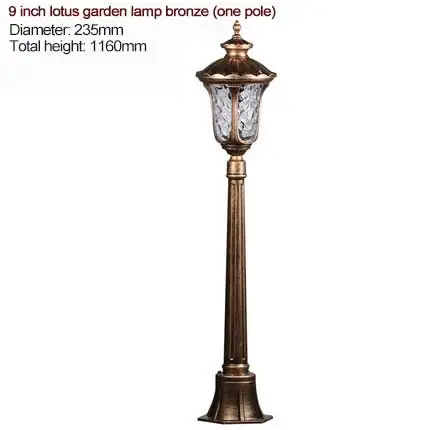 A pole bronze MLZAOSN классический садовый светильник, настенный светильник, водонепроницаемый Стройный светильник s, уличный светильник s, пейзаж, наружная колонна, лампа с высоким полюсом - Испускаемый цвет: A pole bronze