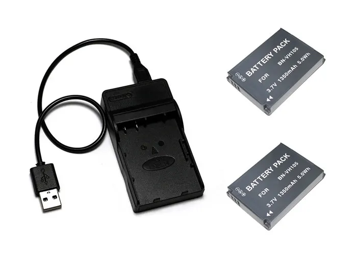 2X BN VH105 BNVH105 аккумулятор и USB зарядное устройство для JVC GC XA1 XA2 ADIXXION экшен
