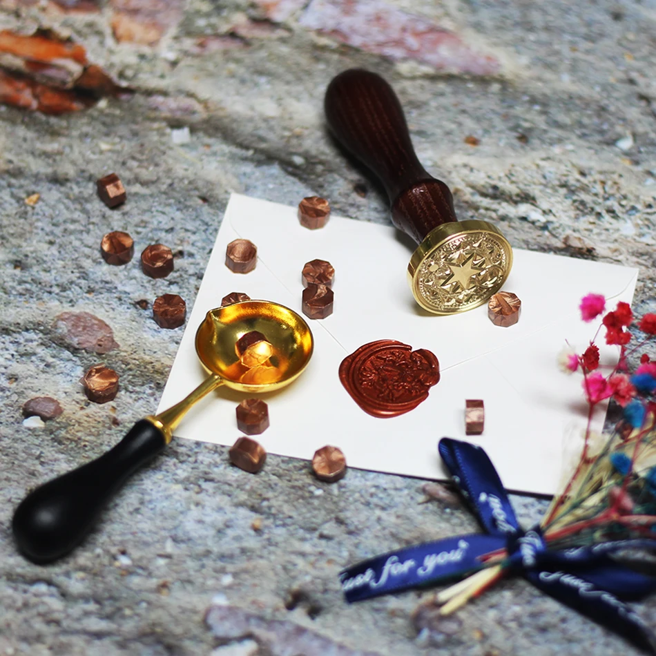 1 шт. Ретро цветок конверт печать Воск Печать Искусство декоративное украшение