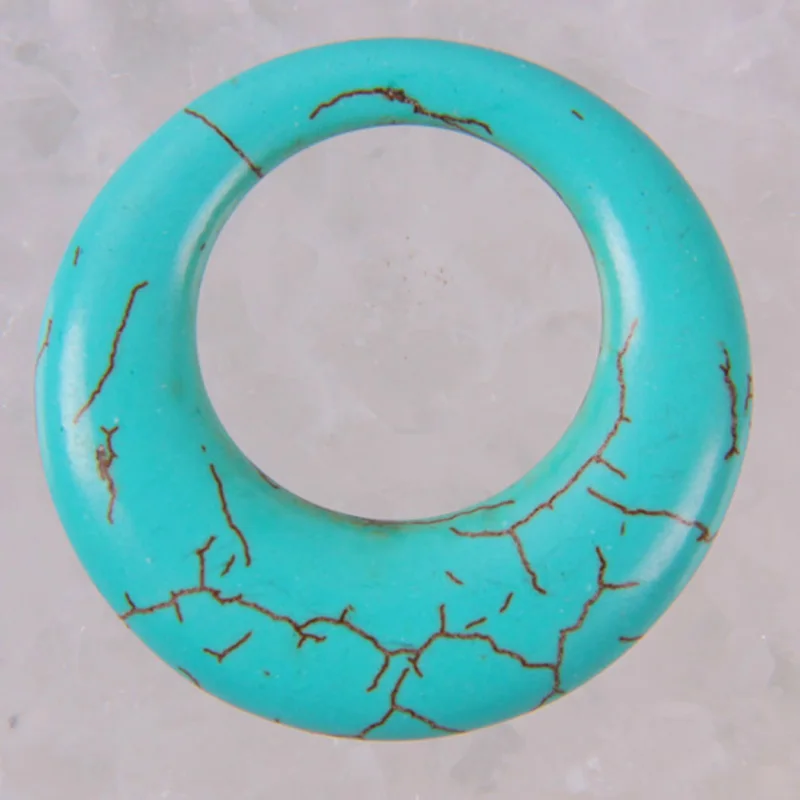 33x33 мм Синий Бирюзовый кулон из бисера, круглая бижутерия для женщин, подарок S042