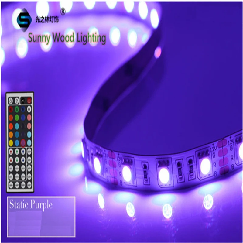 5 м/рулон 5050 60 светодиодов/м 24 В постоянного тока IP20 RGB мягкая лента светодиодная