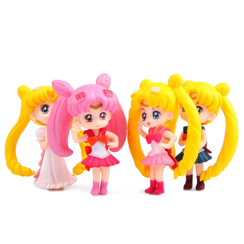 4pcs/set Janpanese Anime Sailor Moon PVC Doll Figure Collections Toys Gifts 4 styles | Игрушки и хобби