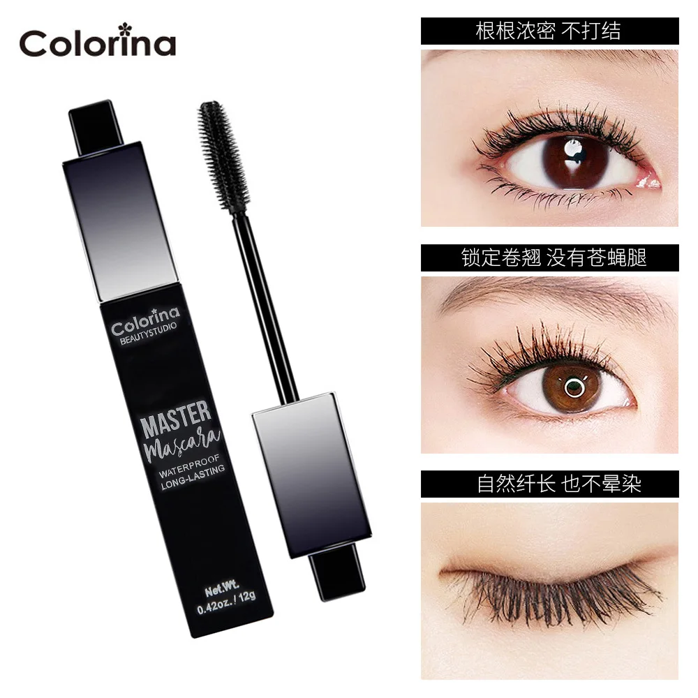COLORINA 4D широкоугольный тушь для ресниц водостойкий Rimel 3d тушь для ресниц для наращивания ресниц Черный утолщающие удлинение Eye косметика для ресниц