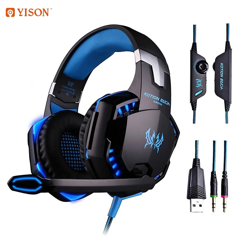 G2000 Over-Ear Игровые наушники стерео окружении звук глубокий бас гарнитуры со