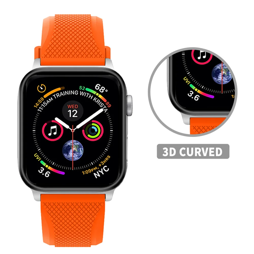 Для Apple Smart Watch 38 мм 40 3D изогнутая защитная пленка из закаленного стекла для iWatch