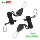 Светодиодный светильник вешалка на веревку для растений, из нержавеющей стали 68 кг150 фунтов, 2 шт.