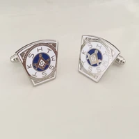 silver color masonic master mason royal arch freemason mark keystone cufflink for mens sleeve button freemasonry cuff links