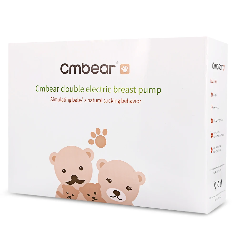 2018 Cmbear двойной Электрический молокоотсос большой всасывающий ЖК дисплей PP