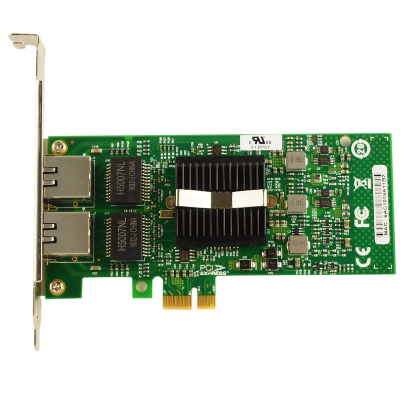 82576EB чипсет с двойным портом PCI E X4 гигабитный серверный адаптер NIC карта 1 Гбит/с
