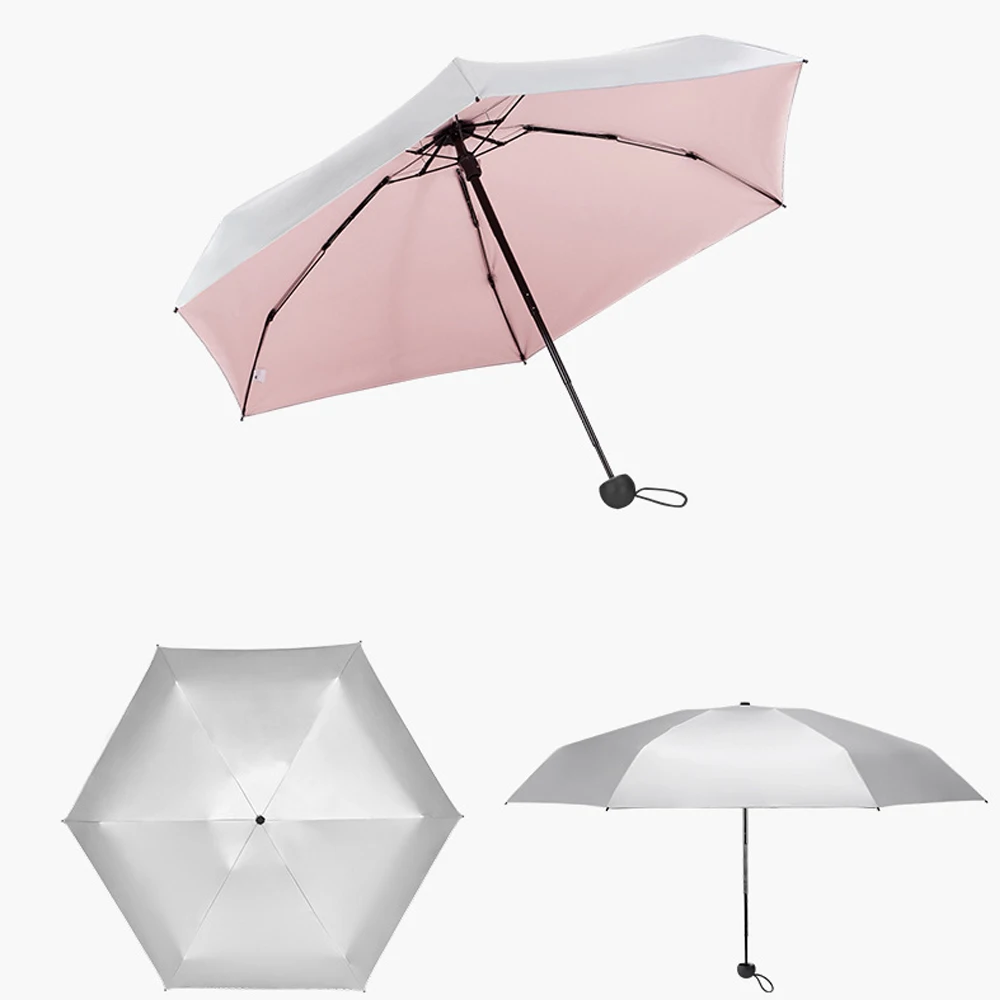 Хранение дождливый день пушистый зонтик водонепроницаемый титановый Серебряный