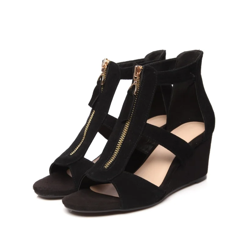 TWISEE замши пальца ноги щели дамы женская обувь сандалии мода лето Классика Клинья