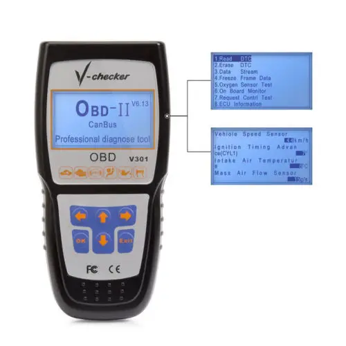 V checker V301 EOBD OBD2 сканер кода неисправности автомобильного двигателя|Детали и