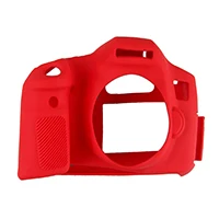 For Canon 6D Red Мягкая силиконовая резина Камера тела защитный чехол кожи для Canon 6D для Canon 5D4 для Canon 80D Камера сумка - Цвет: For Canon 6D Red