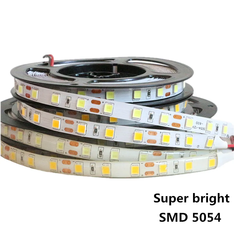 SMD 5054 Светодиодная лента 5 м 120 светодиодов/м 60 гибкая DC12V более яркая чем 5050 2835 5630