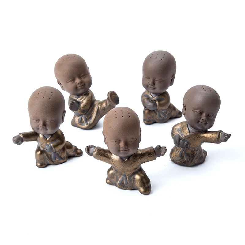 Китайские керамические ремесла статуя Будды Окрашенные Керамика чай домашнее