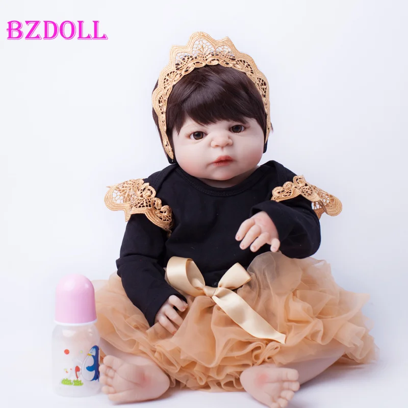 55 см всего тела силиконовые перерожденные куклы игрушки Реалистичные Baby реборн